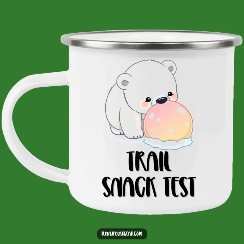 Funny Polar Bear Snowball Camping Mug: Winter exploration fuel, a funny gift.