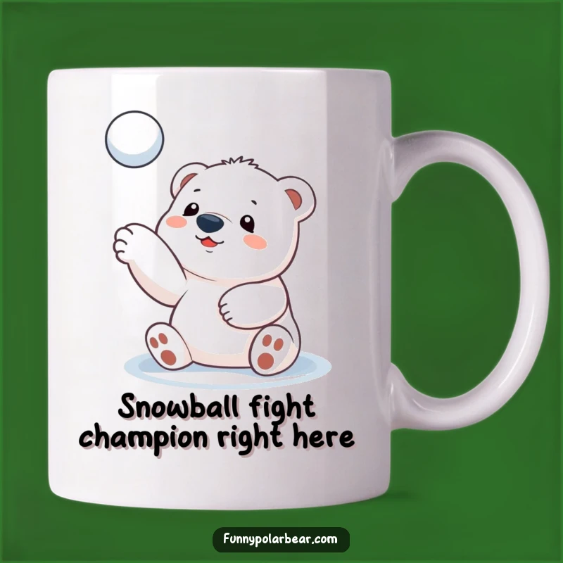 Funny Polar Bear Cub Snowball Toss Mug: The Perfect Adorable & Funny Gift