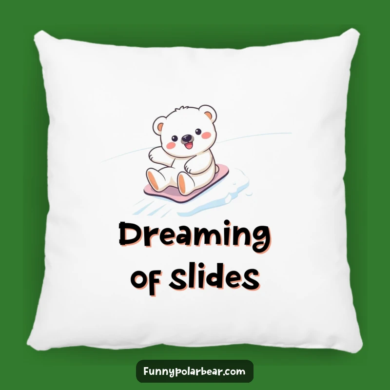 Funny Kawaii Polar Bear Accent Pillow: Cozy Arctic Comfort
