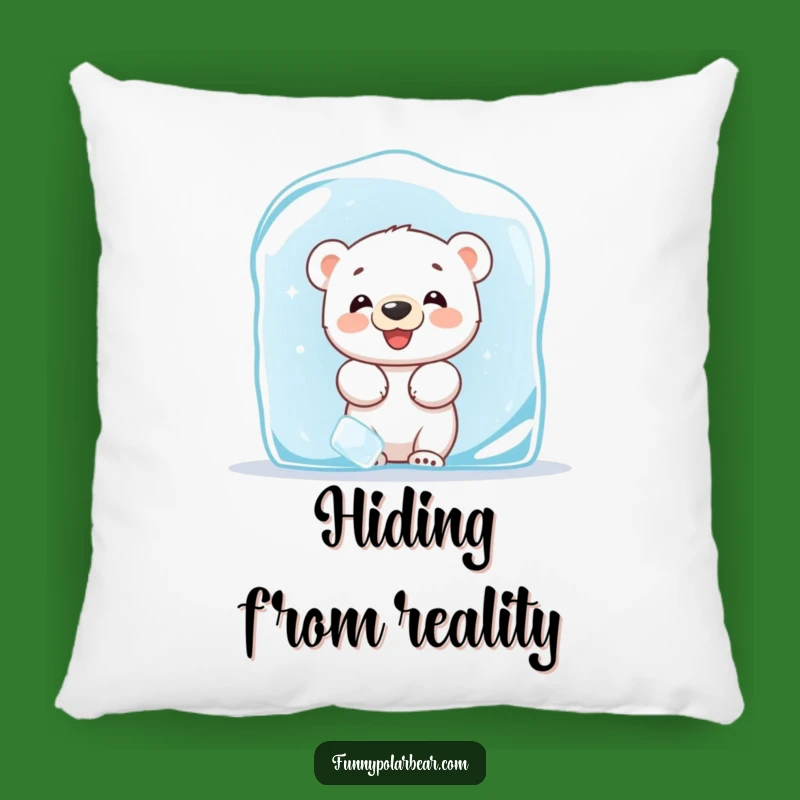 Funny Giggling Polar Bear Cub Pillow - Cozy Arctic Surprise, Perfect Gift