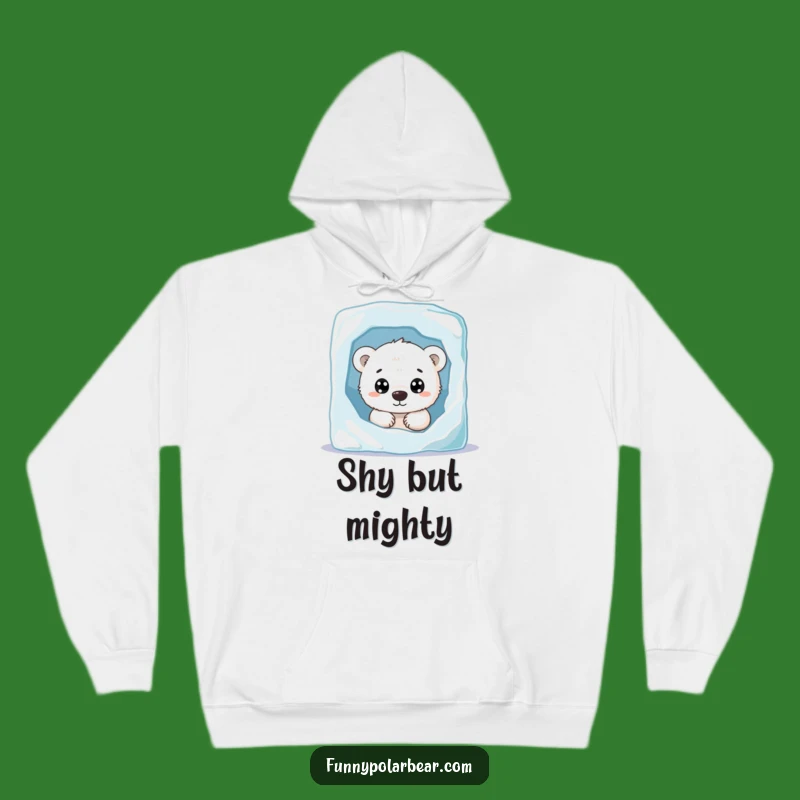 Cozy Funny Curious Polar Bear Cub Hoodie: Warmth & Adorable Wonder