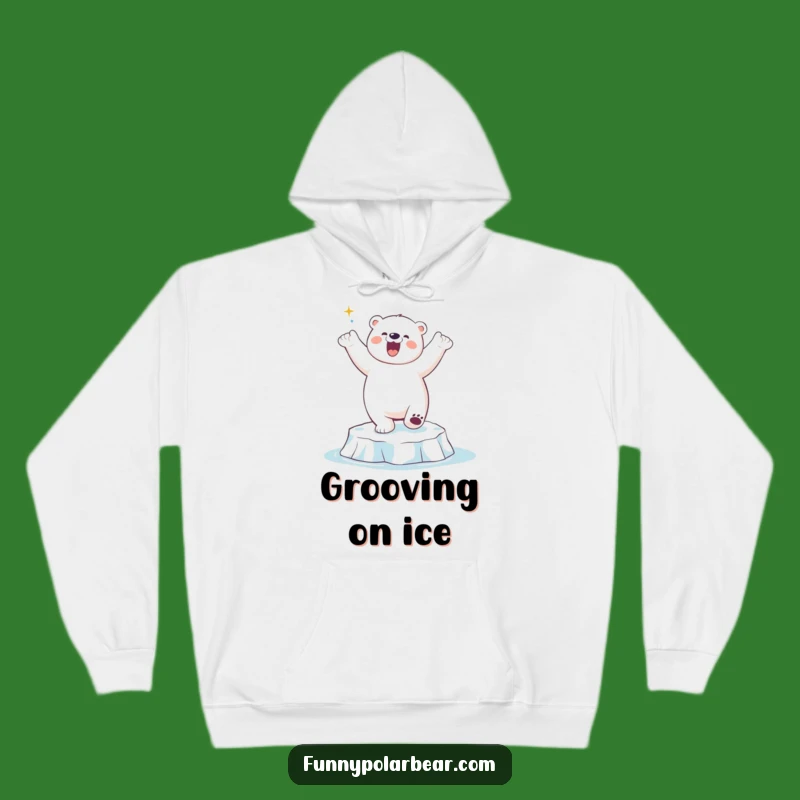 Funny Polar Bear Dance Hoodie: Cozy and cool, a perfect funny gift.
