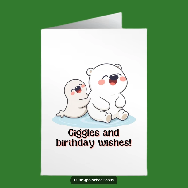 Free Printable Birthday Card: Giggling Bear & Seal Fun, Downloadable Humor