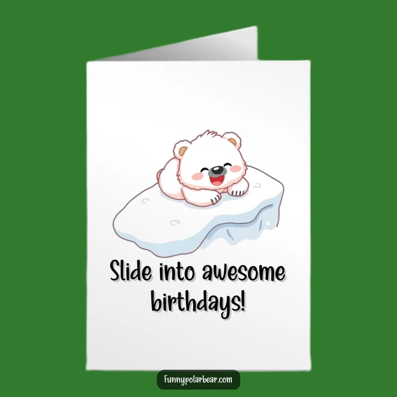 Free Printable Bear Birthday Card: Gleeful Cub Sliding Downloadable Gift