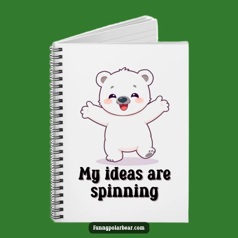 Funny Polar Bear Cub Notebook - Jot Down Ideas with Arctic Joy Gift