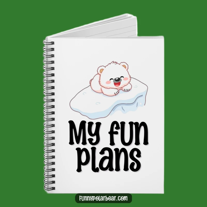 Funny Bear Cub Notebook: Gleeful Belly Slide Jotter Gift