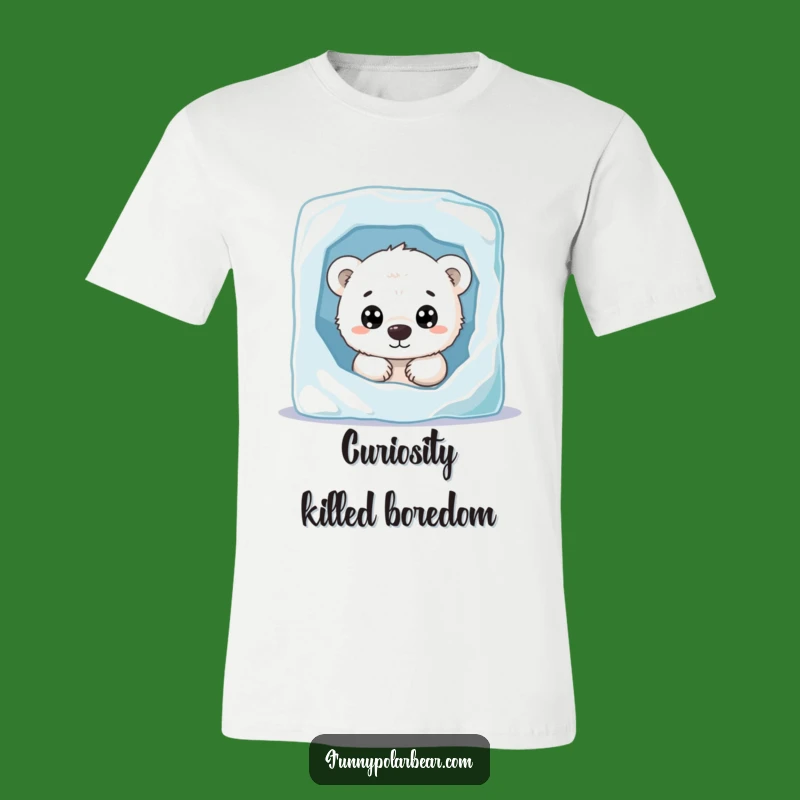 Funny Curious Polar Bear Cub T-Shirt: Expressive & Playful Arctic Tee