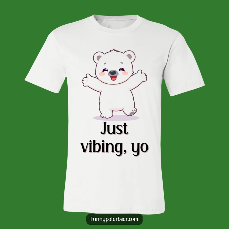 Funny Polar Bear Cub T-Shirt - Joyful Arctic Animal Tee, Perfect Gift