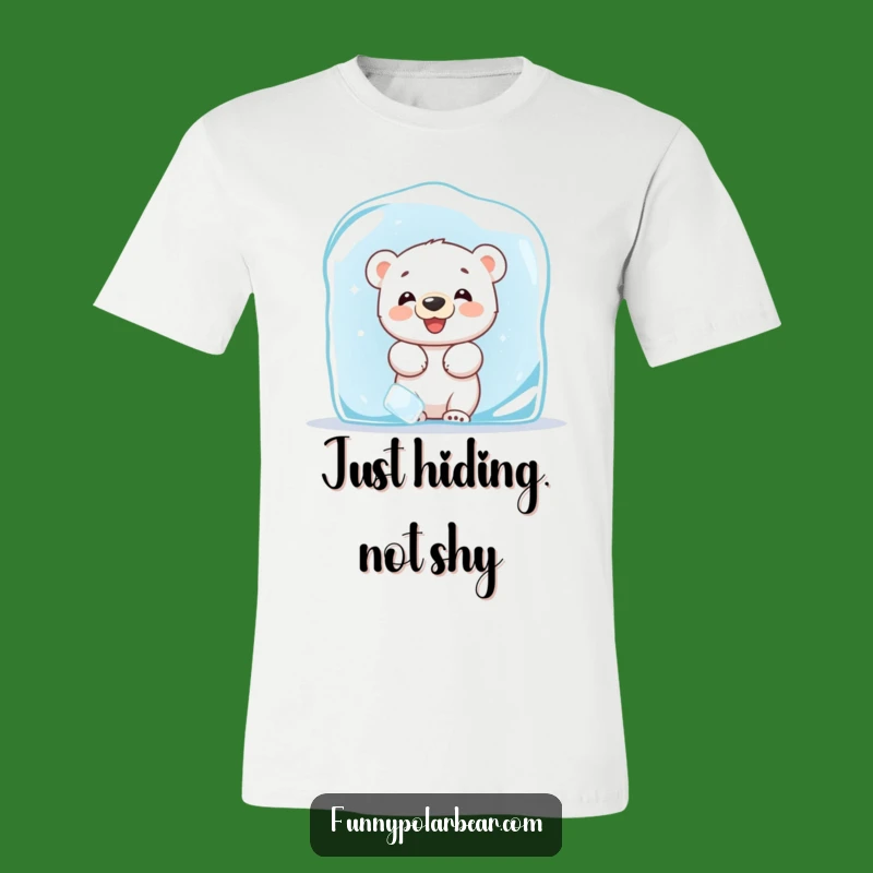 Funny Giggling Polar Bear Cub T-Shirt - Arctic Hide & Seek Fun Gift