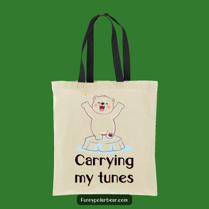 Funny Polar Bear Dancing Tote Bag: Carry your joy, a perfect funny gift.