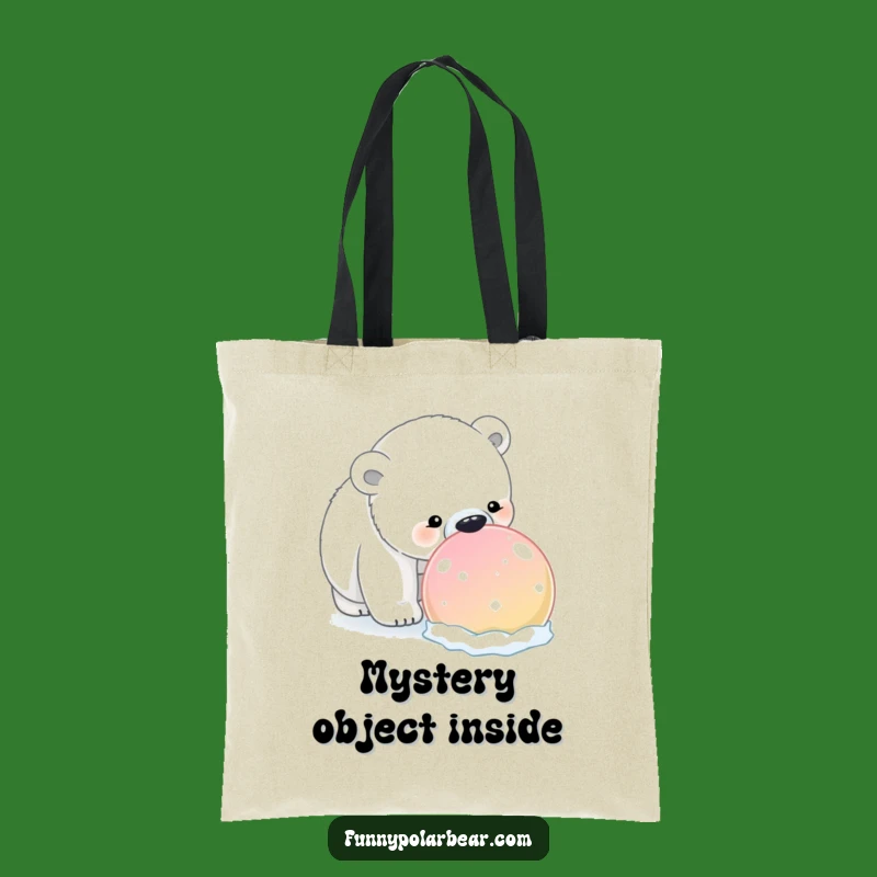 Funny Polar Bear Snowball Tote Bag: Carry winter's charm, a funny gift.